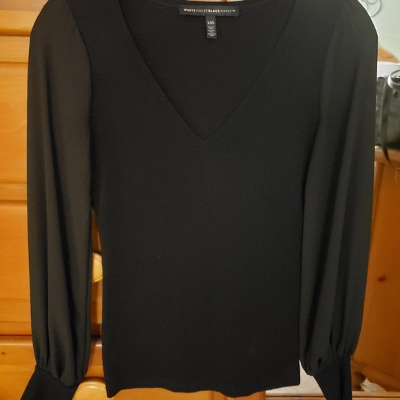 WHBM Sheer Sleeve Sweater - Picture 4 of 4